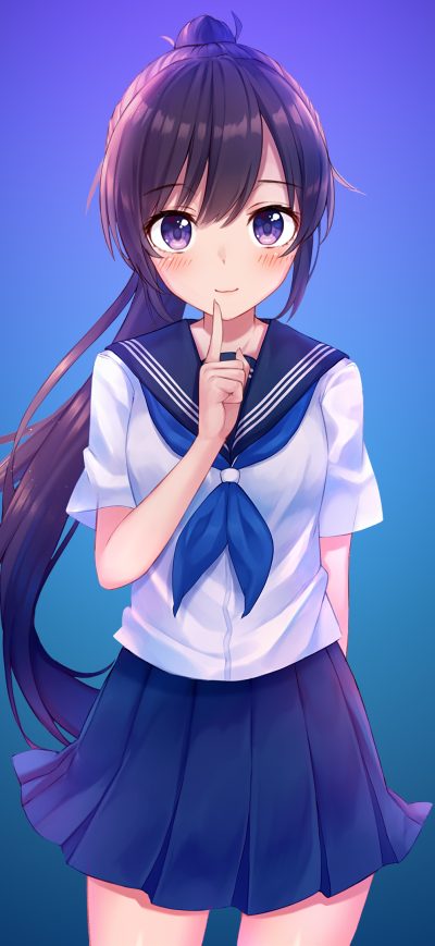 Fond d'écran School Girl Anime 4k sur iPhone