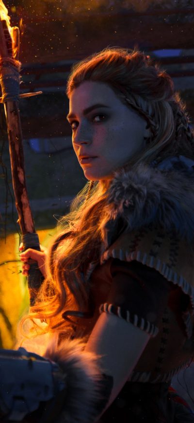 Fond d'écran iPhone Aloy Horizon Zero Dawn Game Cosplay