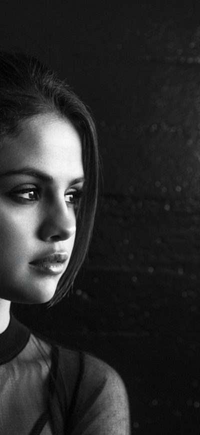 Fond d'écran iPhone Selena Gomez Monochrome 4k