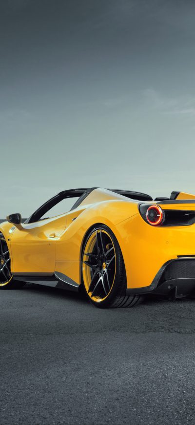 Fond d'écran iPhone Ferrari 488 Yellow