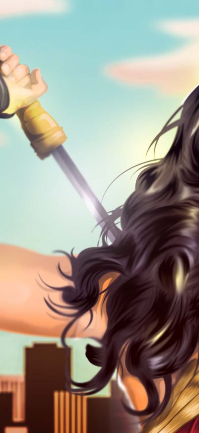 Fond d'écran iPhone Wonder Woman Artwork 2018 HD
