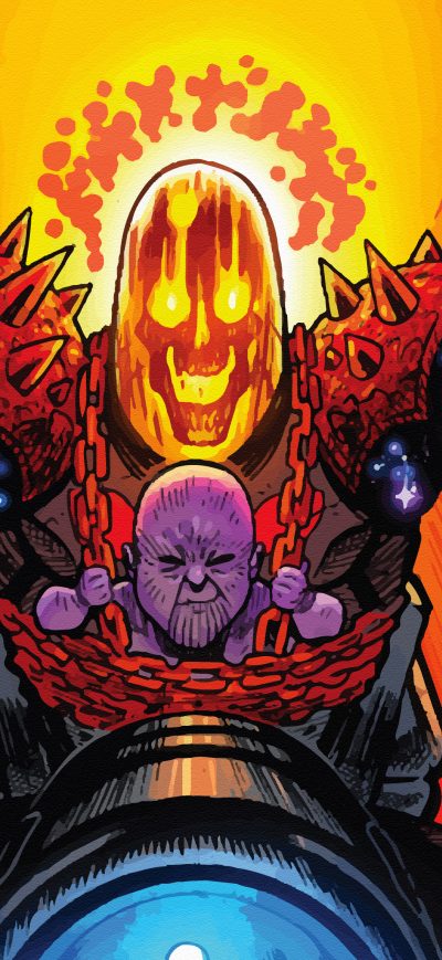 Fond d'écran iPhone Baby Thanos And Ghost Rider 4k