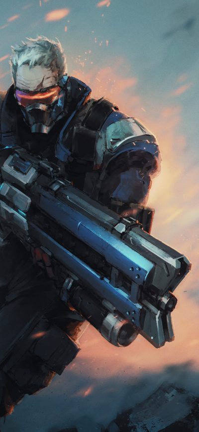 Fond d'écran iPhone Overwatch Soldier 76 4k