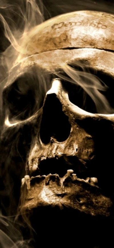 Fond d'écran iPhone Smoke Skull