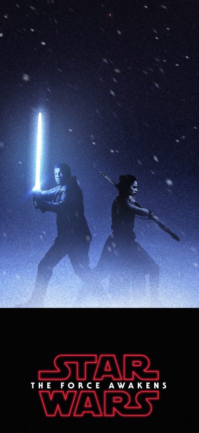 Fond d'écran Finn Rey Star Wars sur iPhone