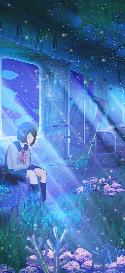 Fond d'écran iPhone Anime Girl School Uniform 5k