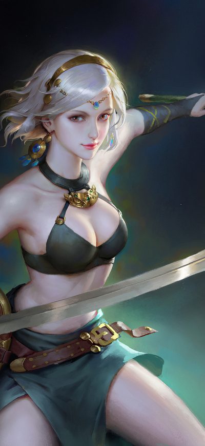 Fond d'écran iPhone Sword Girl4k