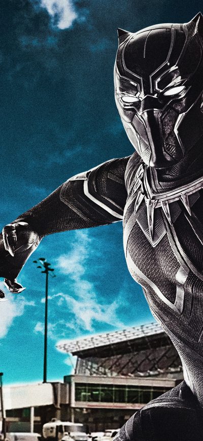 Fond d'écran iPhone Black Panther Captain America Civil War 8k