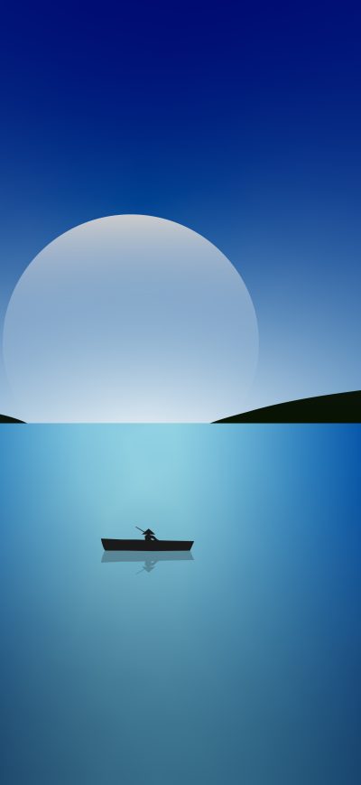 Fond d'écran iPhone Boat Sailor Moon Night Minimal 8k