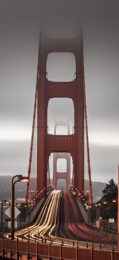 Fond d'écran iPhone Golden Gate Bridge Long Exposure 8k