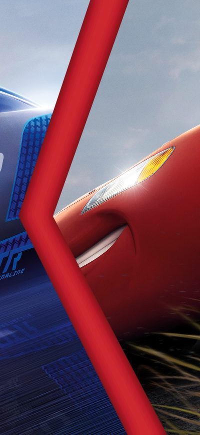 Fond d'écran iPhone Lightning McQueen Vs Jackson Storm Cars 3 4K