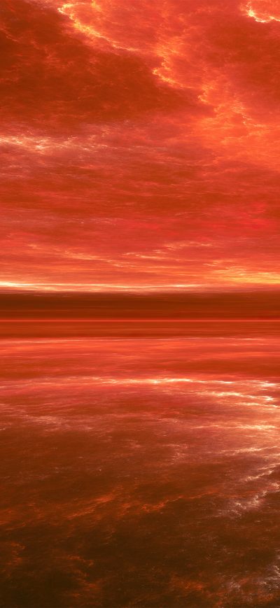 Fond d'écran iPhone Red Sky Horizon Clouds