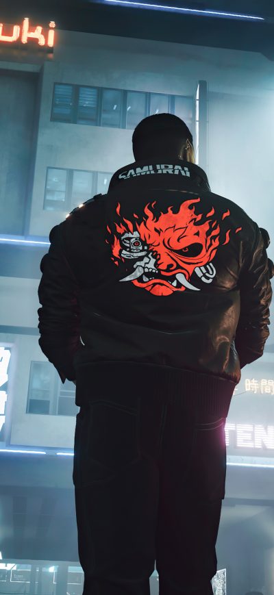 Fond d'écran iPhone Samurai Cyberpunk 2077