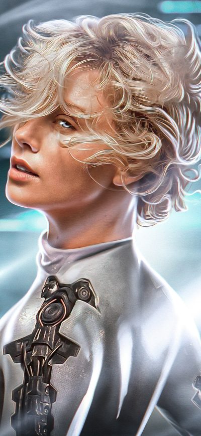 Fond d'écran iPhone Meta Suit Armor Scifi Cyberpunk Girl