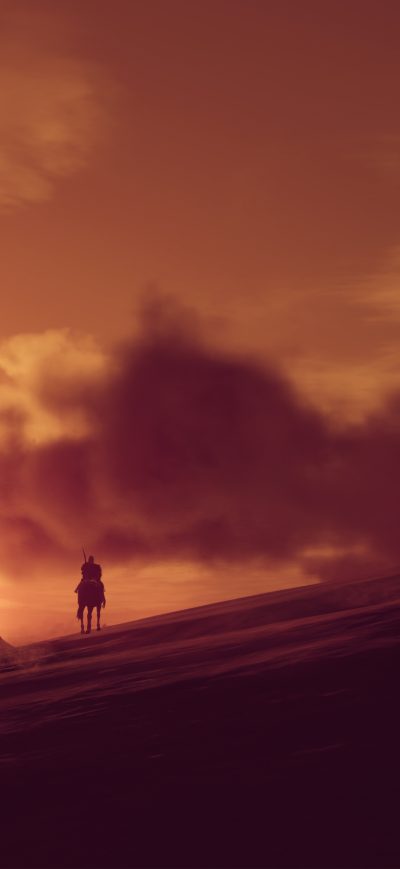 Fond d'écran iPhone Sunset Assassins Creed Origins 4k