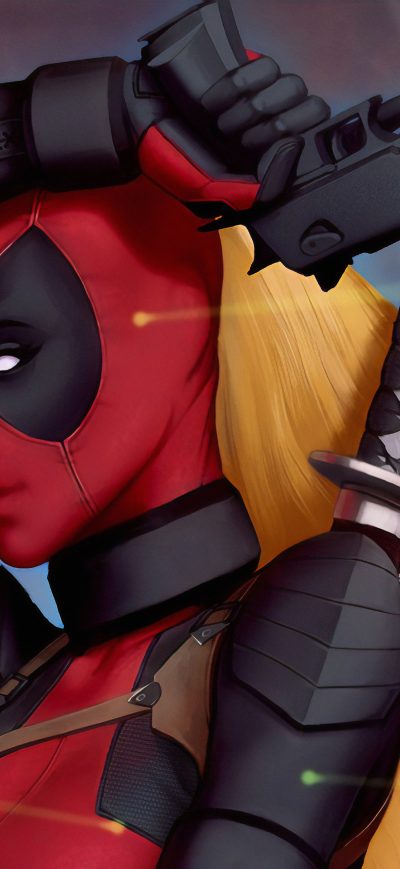 Fond d'écran iPhone 4k Lady Deadpool