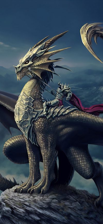 Fond d'écran iPhone Dragon Rider Mountains