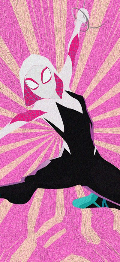 Fond d'écran iPhone Gwen Stacy Spider Man Into The Spider Verse Arts