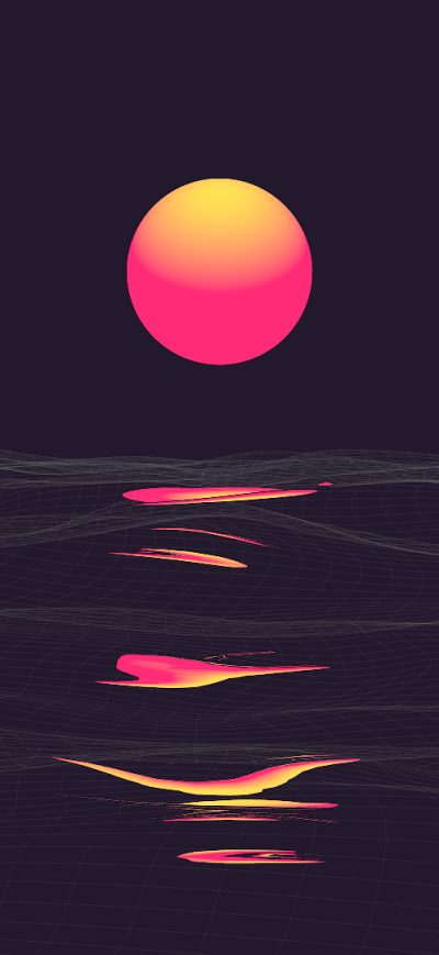 Fond d'écran iPhone Pink Retrowave Sunset