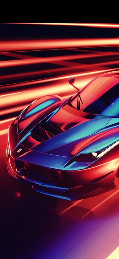 Fond d'écran iPhone Ferrari Digital Art 4k
