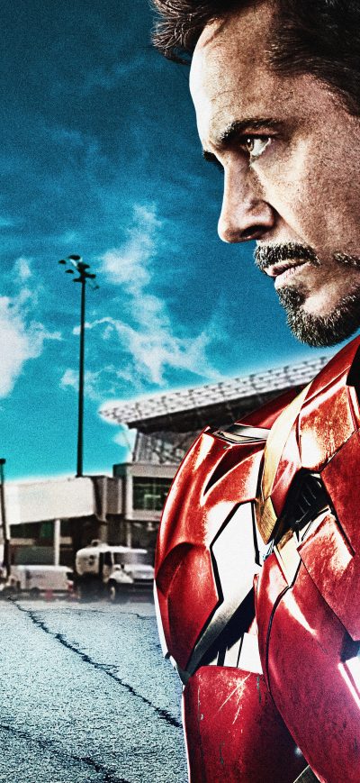 Fond d'écran iPhone Iron Man Captain America Civil War 8k