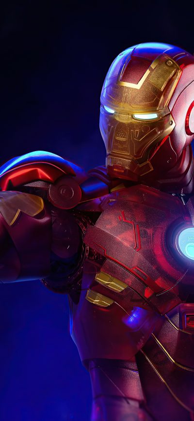 Fond d'écran iPhone Holographic Iron Man 4k