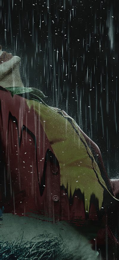 Fond d'écran iPhone Joker In Rain 4k