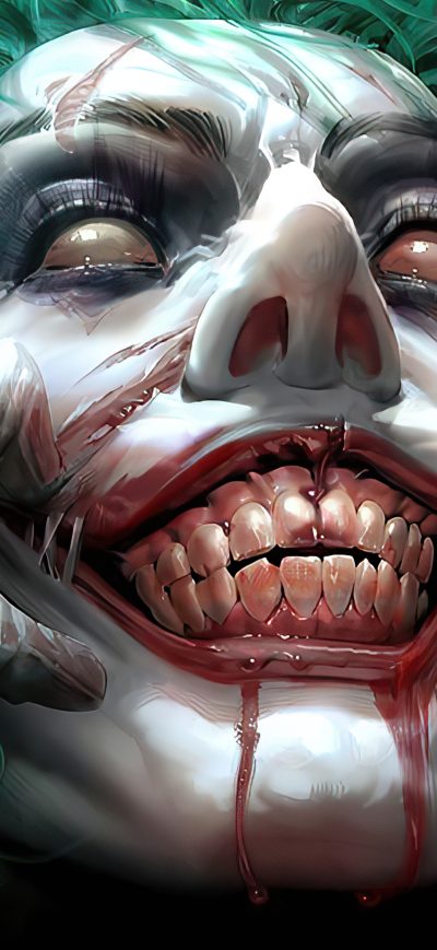 Fond d'écran iPhone Joker Face Closeup 4k