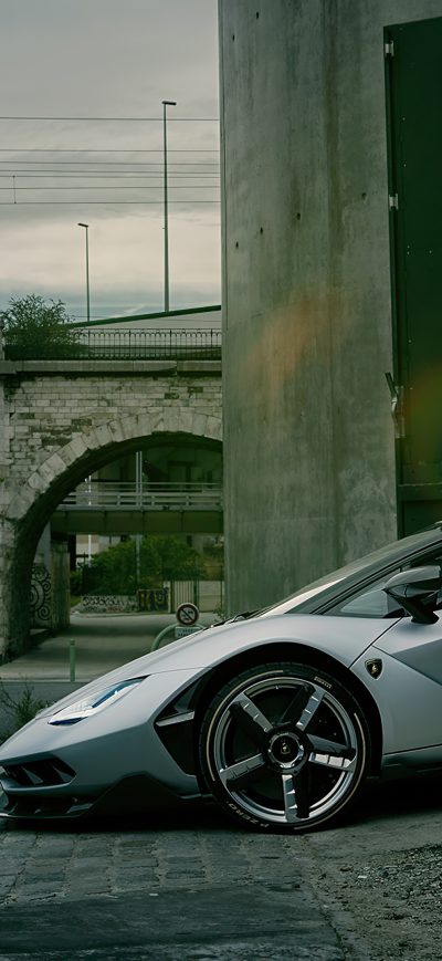 Fond d'écran iPhone Lamborghini Centenario Silver 4k