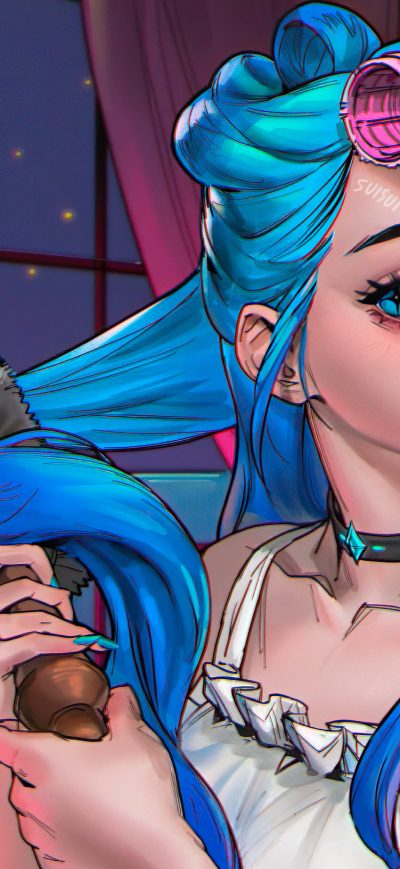 Fond d'écran iPhone GwenBlue Heart LeagueOfLegends 4k