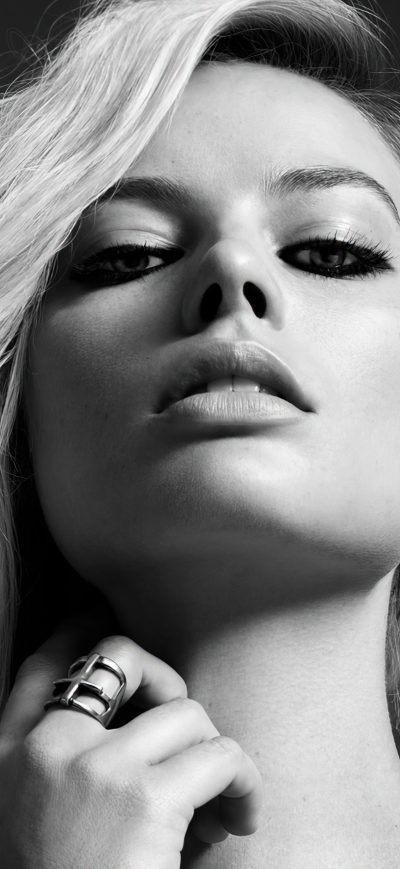 Fond d'écran iPhone Margot Robbie Monochrome 5k