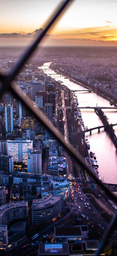 Fond d'écran iPhone Paris View From Eiffel Tower Top Flower 5k
