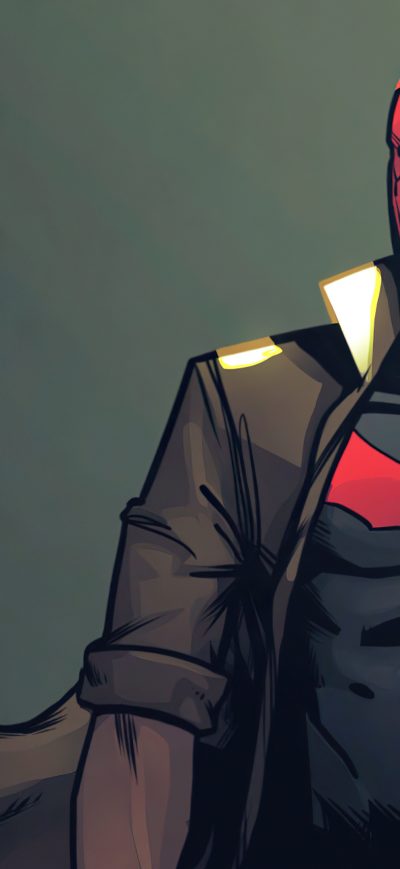 Fond d'écran iPhone Red Hood Illustration 4k