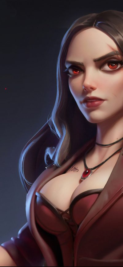 Fond d'écran iPhone Scarlet Witch Art 4k