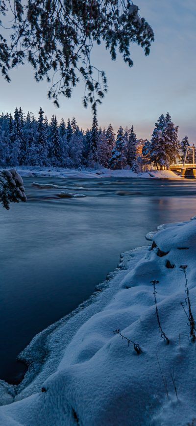 Fond d'écran iPhone Rivers Forests Finland 4k