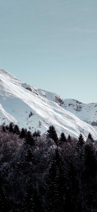 Fond d'écran iPhone Snow Covered Mountains Landscape 5k