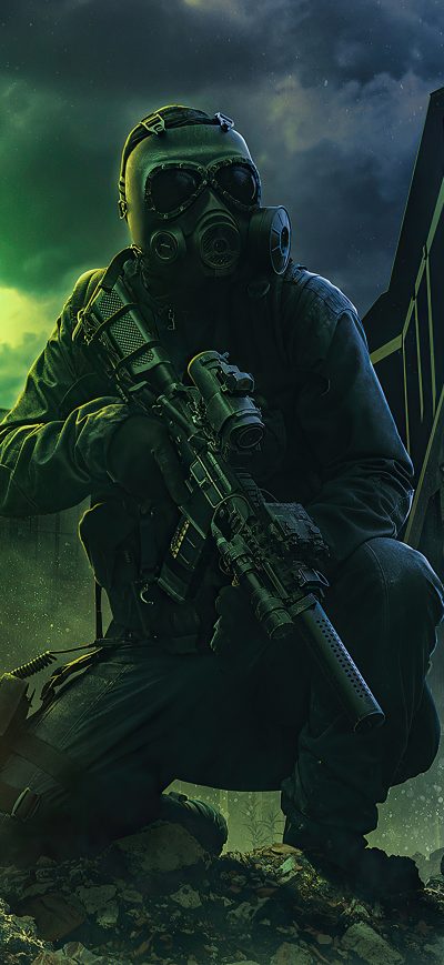 Fond d'écran iPhone Men Gun Soldier Destruction 4k