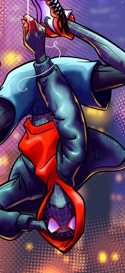 Fond d'écran iPhone Spider Verse Miles Morales Art