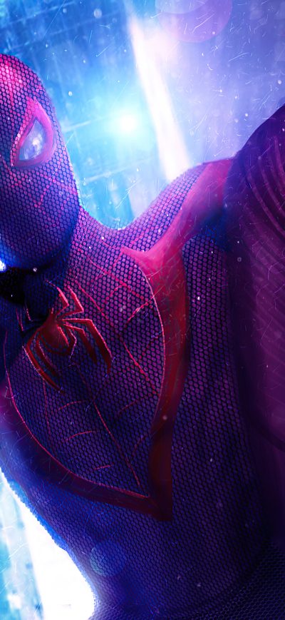 Fond d'écran iPhone Spider Man Miles Neon