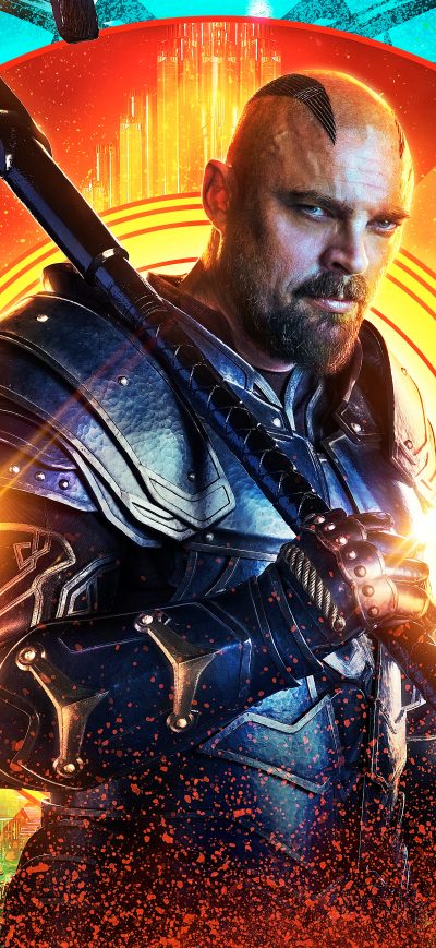 Fond d'écran iPhone Karl Urban Executioner Thor Ragnarok 12k