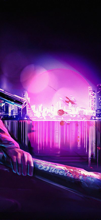 Fond d'écran iPhone Vaporwave Violence 4k