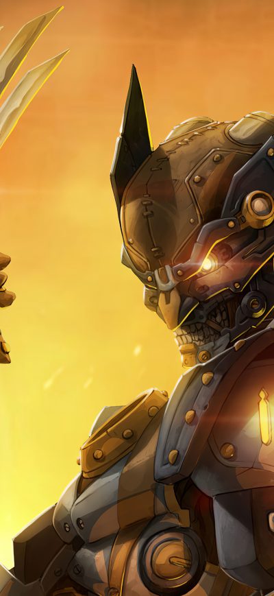 Fond d'écran iPhone Wolverine Steampunk 4k