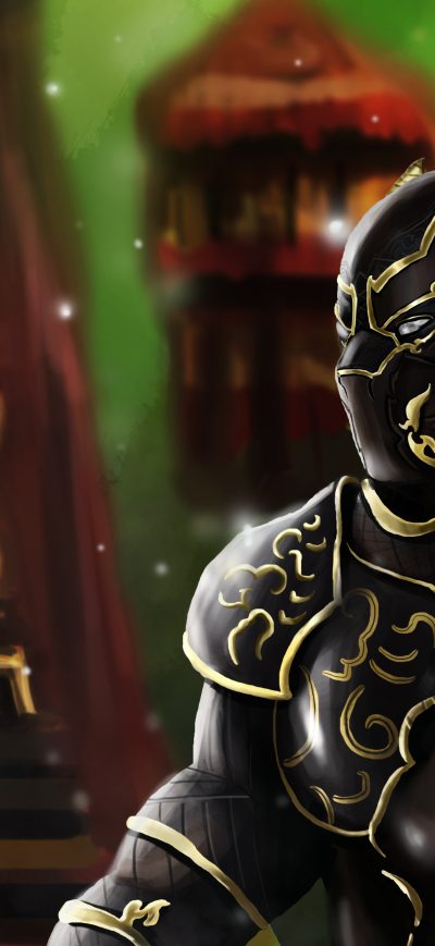 Fond d'écran iPhone Black Panther Wakanda King Artwork