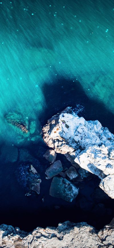 Fond d'écran iPhone Aerial Drone Island Beach View 5k