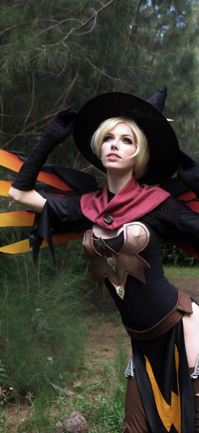 Fond d'écran iPhone Mercy Overwatch Cosplay 4k