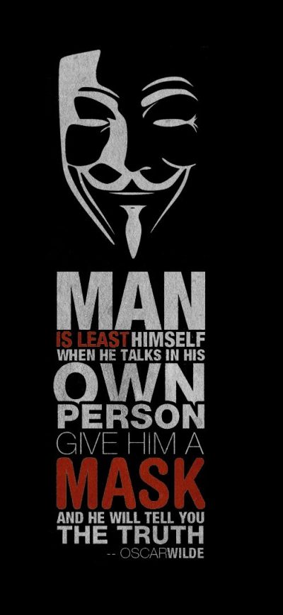 Fond d'écran Anonymus Hacker Quote sur iPhone