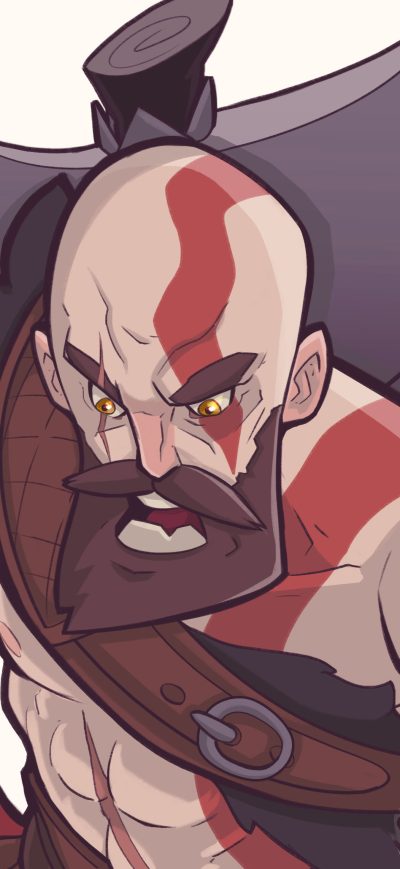 Fond d'écran iPhone Kratos God Of War Digital Art 4k