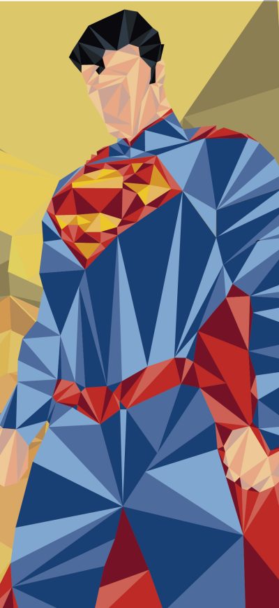 Fond d'écran iPhone Batman Superman Wonder Woman Low Poly Art