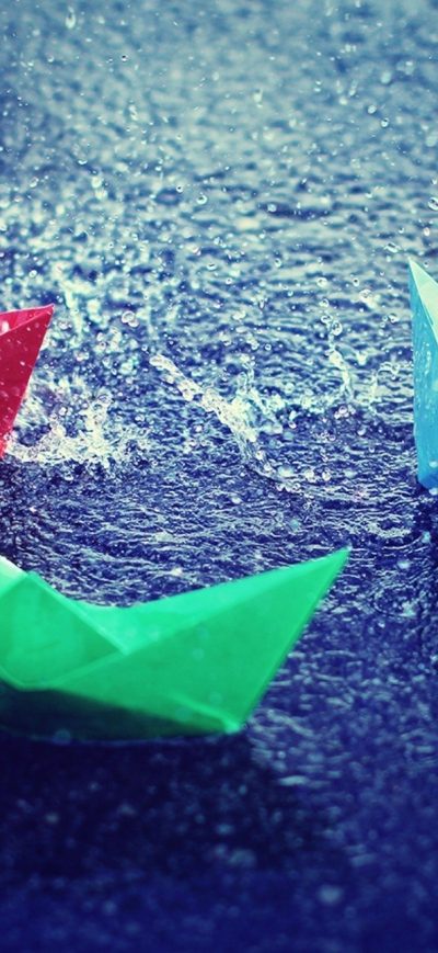 Fond d'écran iPhone Colorful Paper Boats