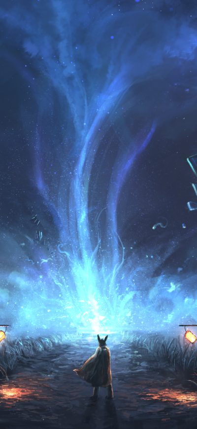 Fond d'écran iPhone Warrior Bright Night Starscapes Digital Art Painting